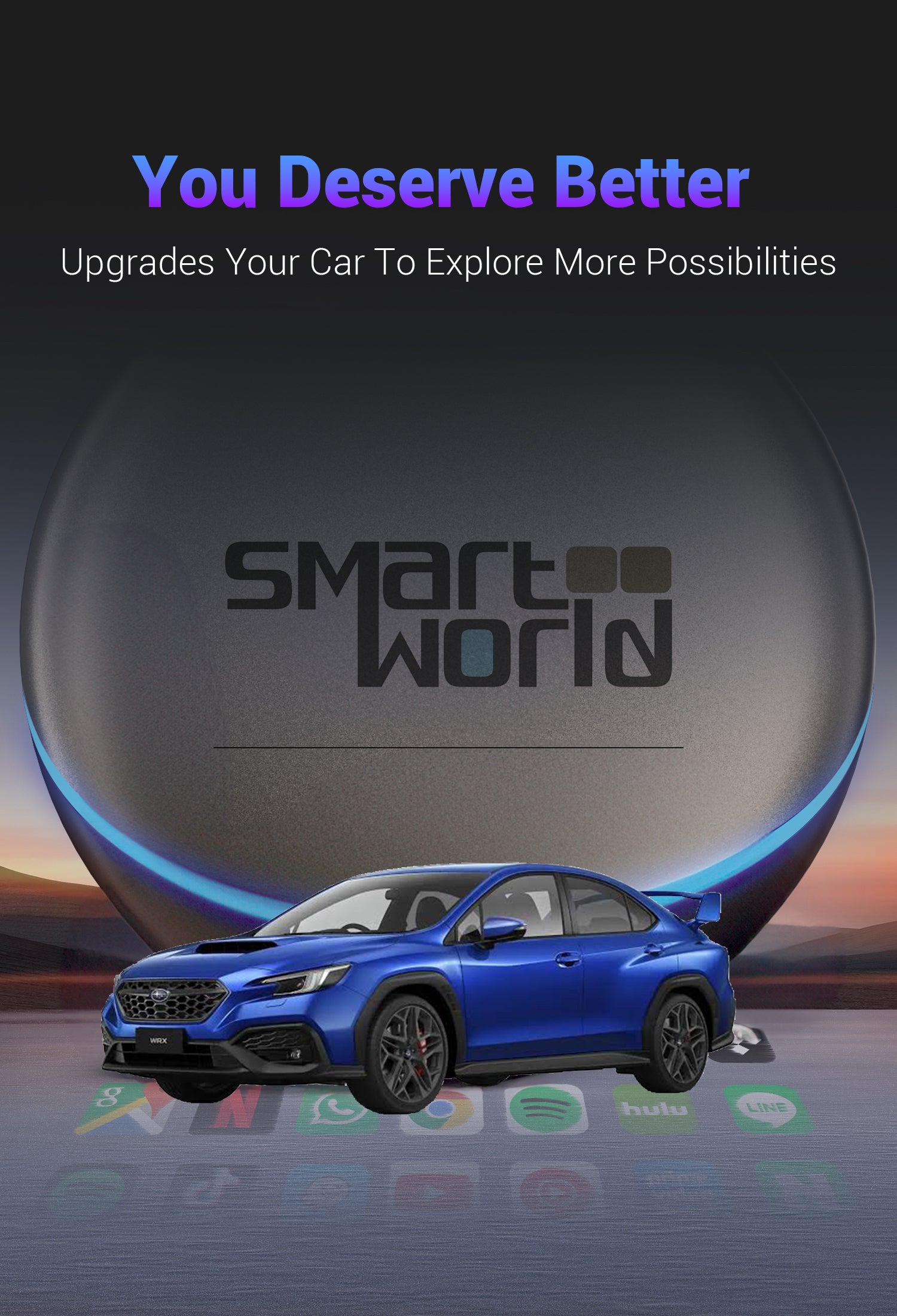 App2Car WS - AI Box for Cars with  Wireless CarPlay, Upgrade to multimedia streaming Netflix YouTube and more