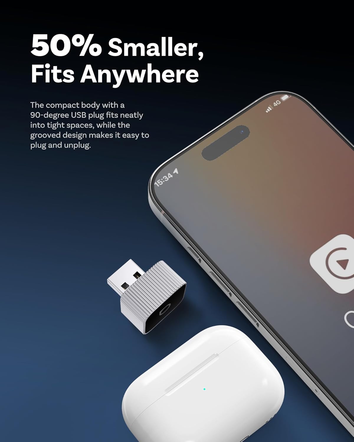 Ottocast Mini Cube 3.0 – Wireless CarPlay & Android Auto Adapter