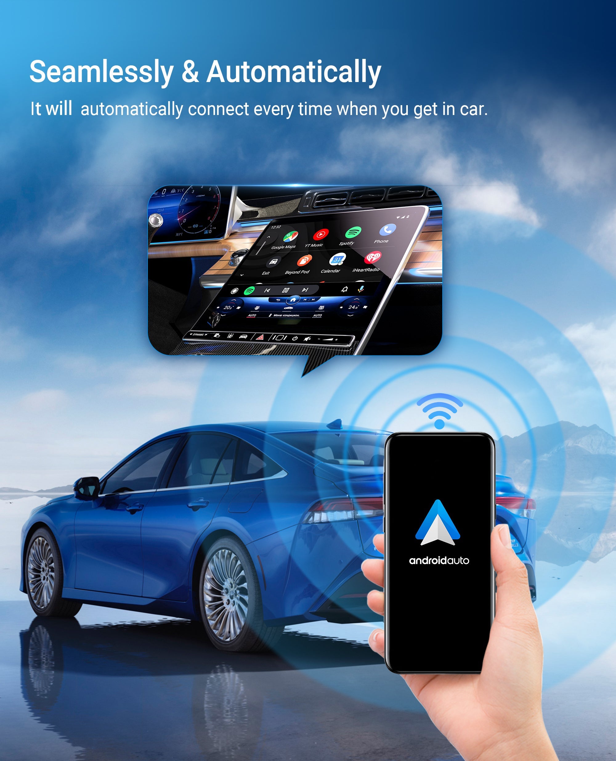 Smart World Apple Carplay and Android Auto Wireless Adapter CP-AA