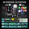 OTTOCAST Mini 2in1 Wireless Carplay Adapter for Apple iPhone with GPS Passthrough, Android Auto Car Adapter, Plug & Play