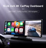 Smart World Carplay4all 10-Inch Wireless CarPlay and Android Auto Retrofit Display any Car App2car Display with GPS and front and reverse rear camera