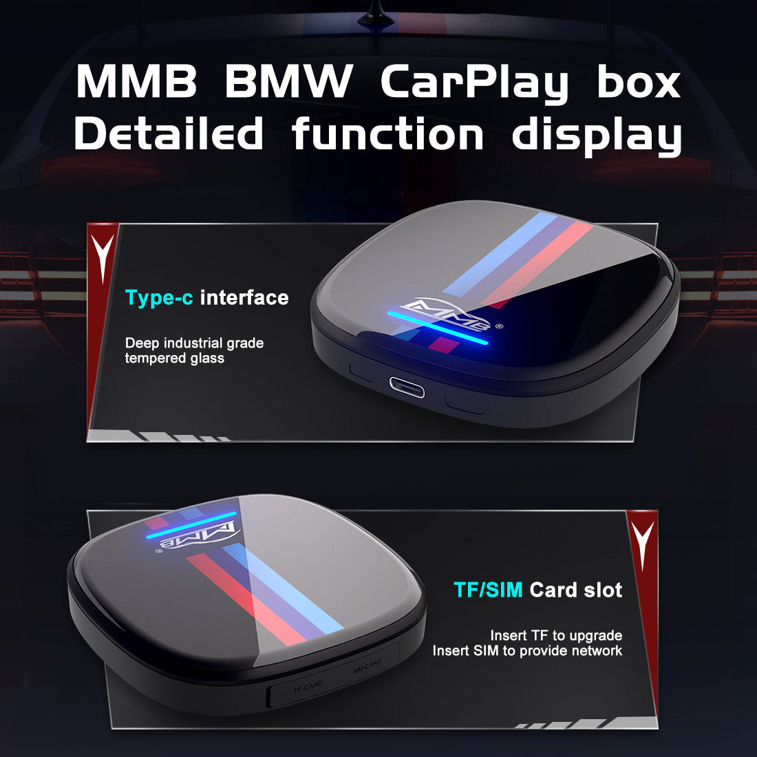 App2Car for BMW Multimedia Adapter with Android and SIM card Slot