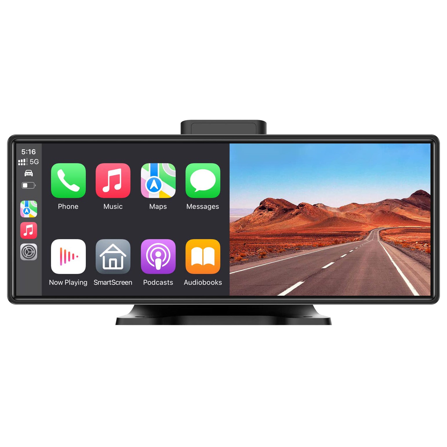 Smart World Carplay4all 10-Inch Wireless CarPlay and Android Auto Retrofit Display any Car App2car Display with GPS and front and reverse rear camera