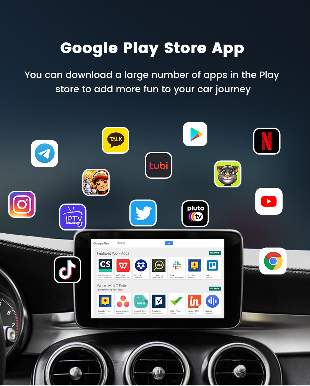 App2car Dashcam 2 in 1 Media Box and Dashcam Android 9.0 OS Carplay and Android Auto