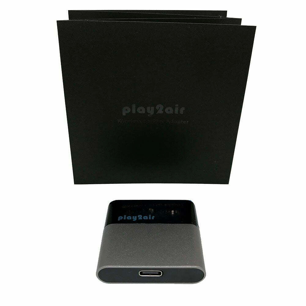 ViseeO Play2Air Smallest in the Market Wireless Carplay iPhone Adapter with USB Type-C adn Type-A Plug