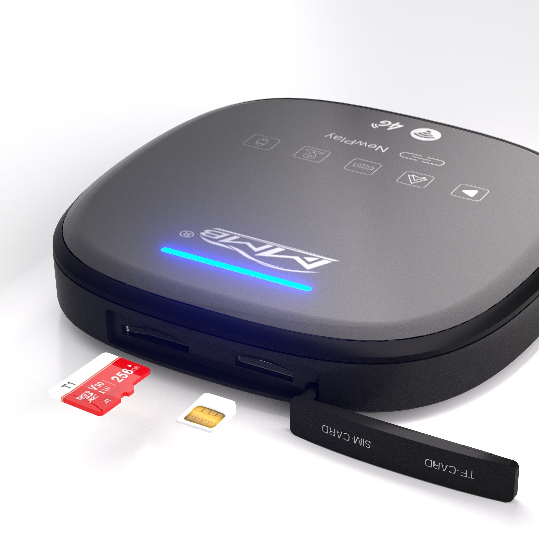App2Car MMB MAX Multimedia Adapter for Wireless Carplay and Android Auto Android 10.0 with SIM card Slot
