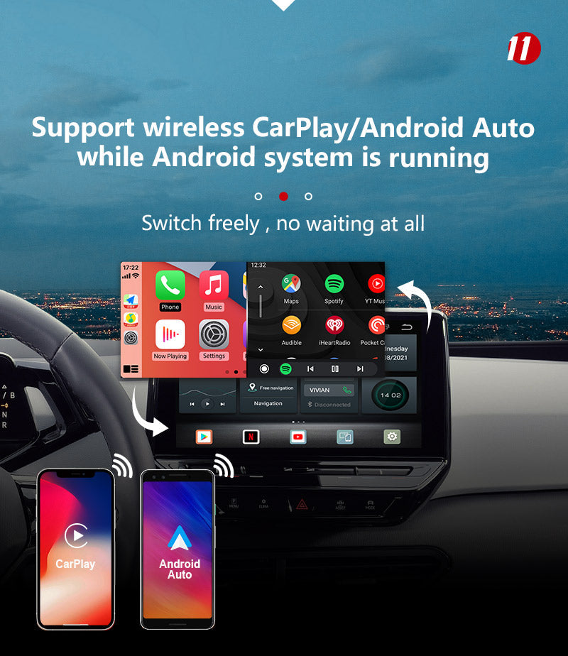 App2Car SIM 10.0 video streaming Wireless Carplay Android Auto adapter with Sim Card Slot