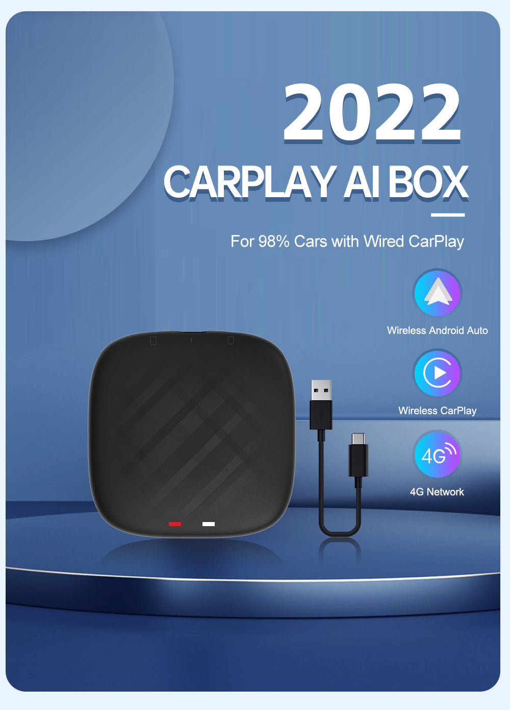 App2Car MINI 11 Multimedia Adapter for Wireless Carplay and Android Auto - Use Any App on Your Car's Head Unit