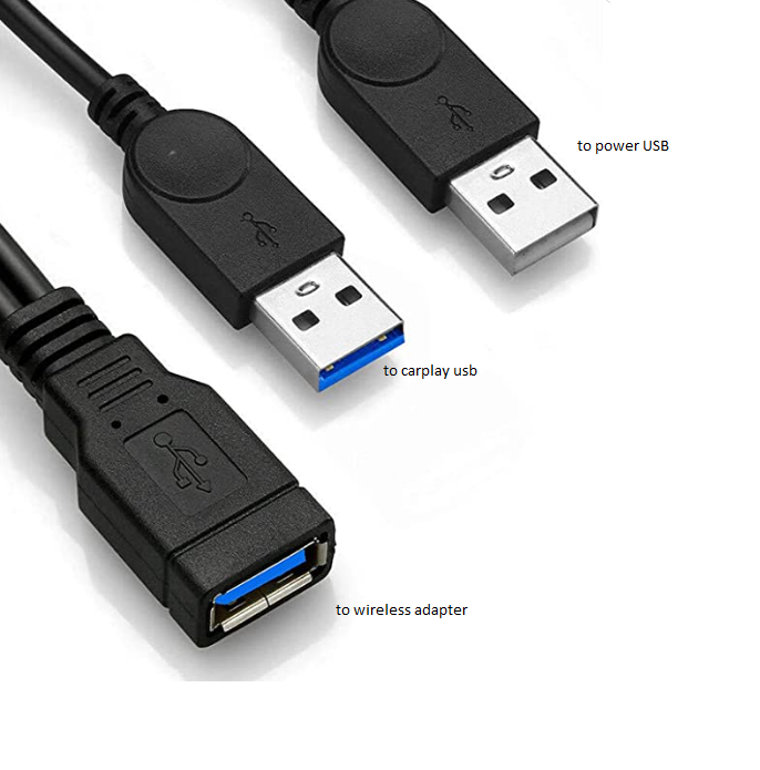 Y cable for Mitsubishi Pajero QE QF /  Mitsubishi Triton MR / LDV / Lexus with Samsung Galaxy S and pixel 7 and above